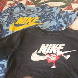 2 Nike Vibrant Blue and Yellow Short Sleeve Tee One Size 6 One Size 7